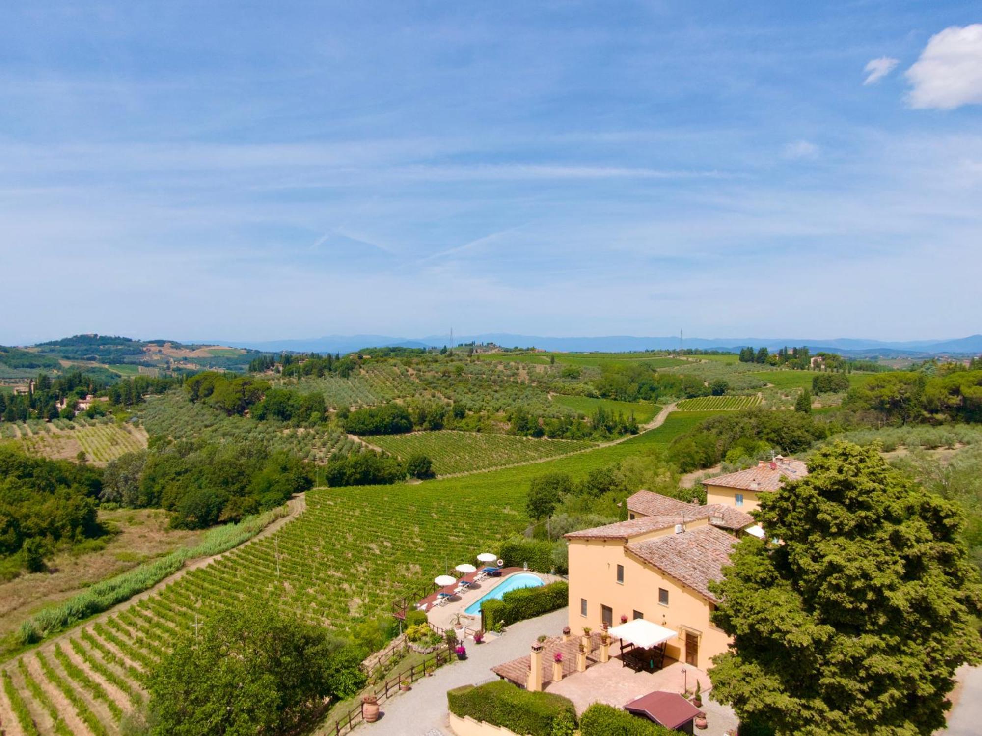 Podere Vergianoni Con Piscina E Vista Mozzafiato Tavarnelle Val di Pesa Exteriör bild